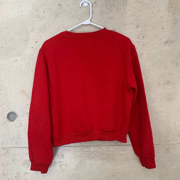 Red cropped sweatshirt from H&M - Picture 5 of 5